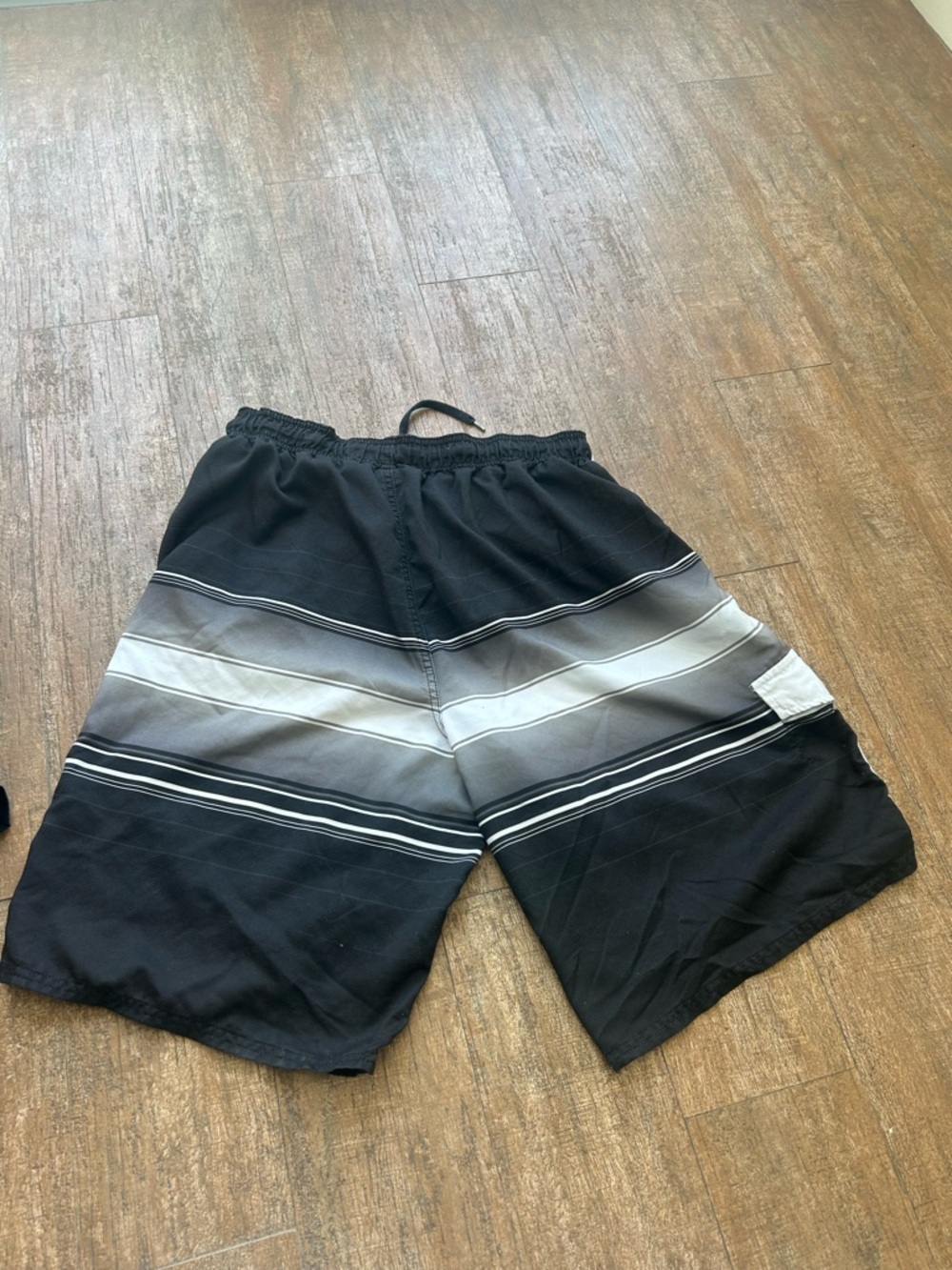 MENS STRIPED SWIM TRUNKS - Picture 3 of 3